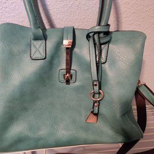 Teal Leather Handbag